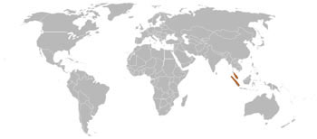 Common Tree Shrew Range Map (South East Asia)