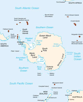 Gentoo Penguin Range Map (Antarctic Islands)