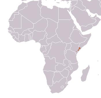 Hirola Range Map (East Africa) 