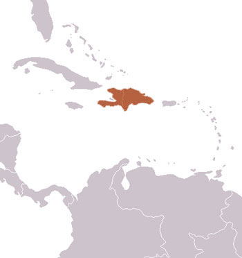 Hispaniolan Solenodon Range Map (Hispaniola, Caribbean)