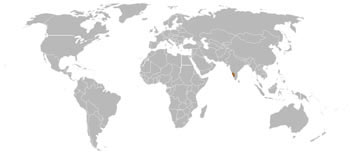 Malabar Large-Spotted Civet Range Map (India, S Asia)