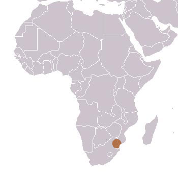 Nyala Range Map (Southern Africa) 