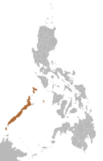 Palawan Tree Shrew Range Map (Philippines)