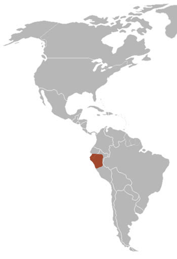 Sechuran Fox Range Map (South America)