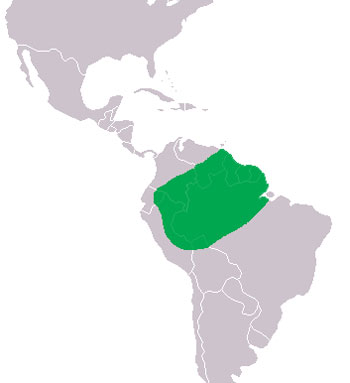 Smooth-Fronted Caiman Range Map (South America)