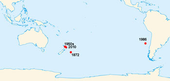 Spade-Toothed Whale Range Map (Waters in the Southern Hemisphere)