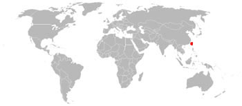 Taiwan High Mountain Least Weasel Range Map (Taiwan)