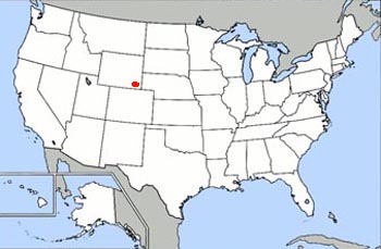 Wyoming Toad Range Map (Laramie Basin, Wyoming, USA)