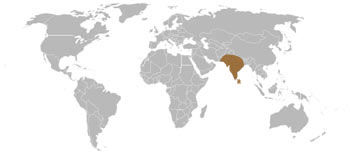 Indian Pangolin Range Map (South Asia)