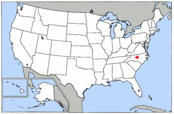 Red Wolf Range Map (E USA)