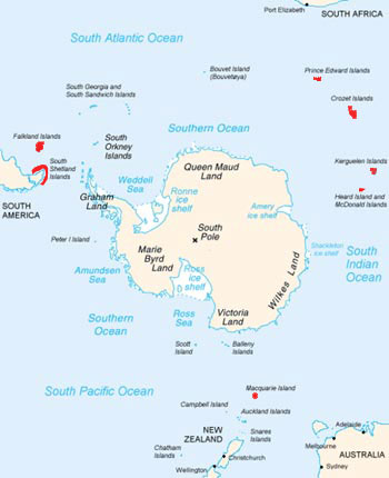 Rockhopper Penguin Range Map (Sub-Antarctic Islands) 